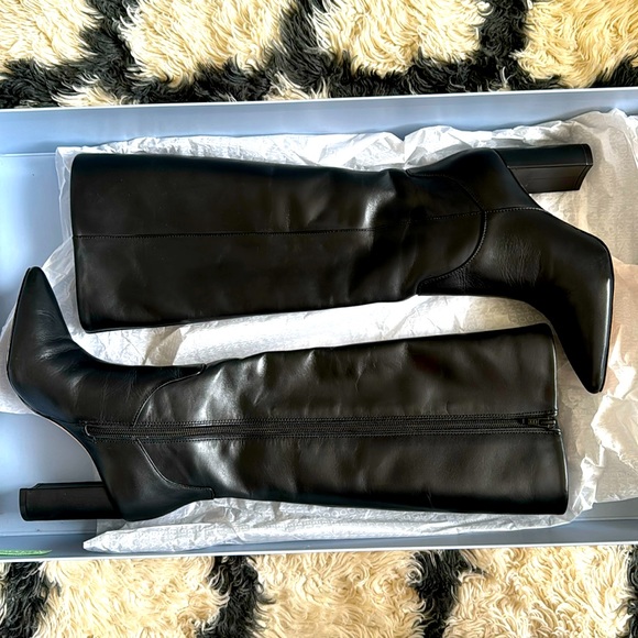 ANTONIO MELANI Black Heeled Boots - Picture 1 of 3